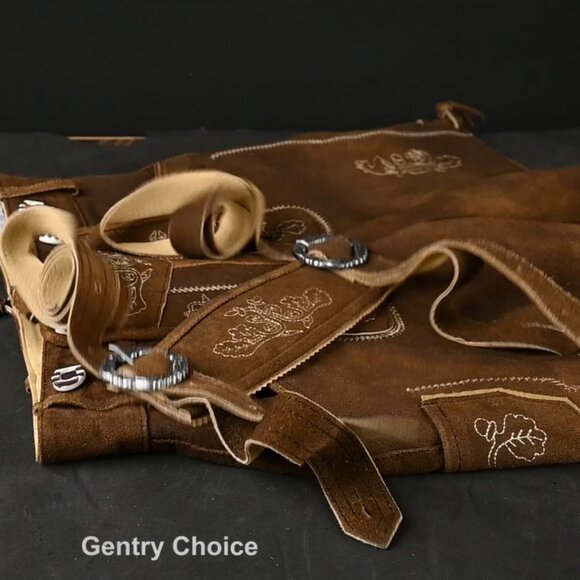 Mens Traditional Oktoberfest Lederhosen Vintage German Lederhosen for Men - Picture 7 of 10